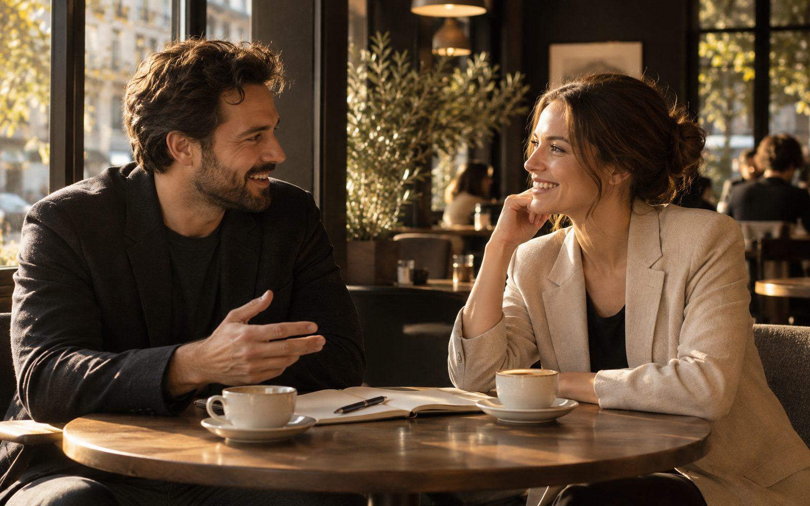 Rendez-vous de suivi dans un café après l'événement