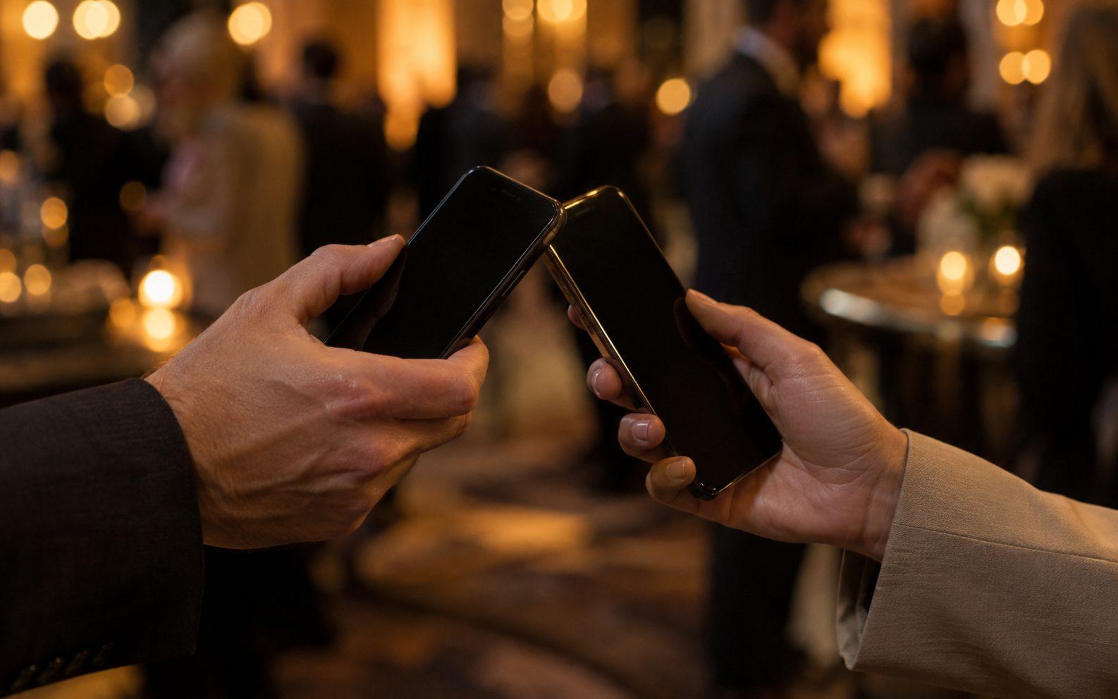 Deux téléphones qui se touchent : le geste du Bump